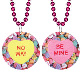 Candy Hearts Medallion Bead Necklaces